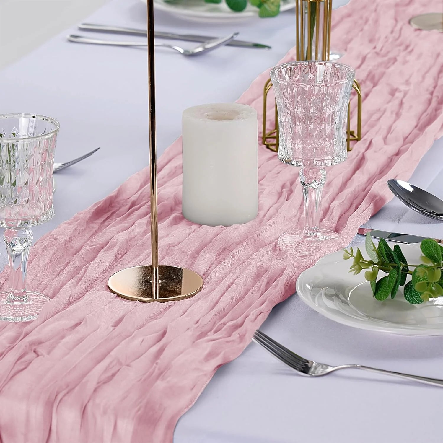 Gauze Cheesecloth Table Runners Set of 6
