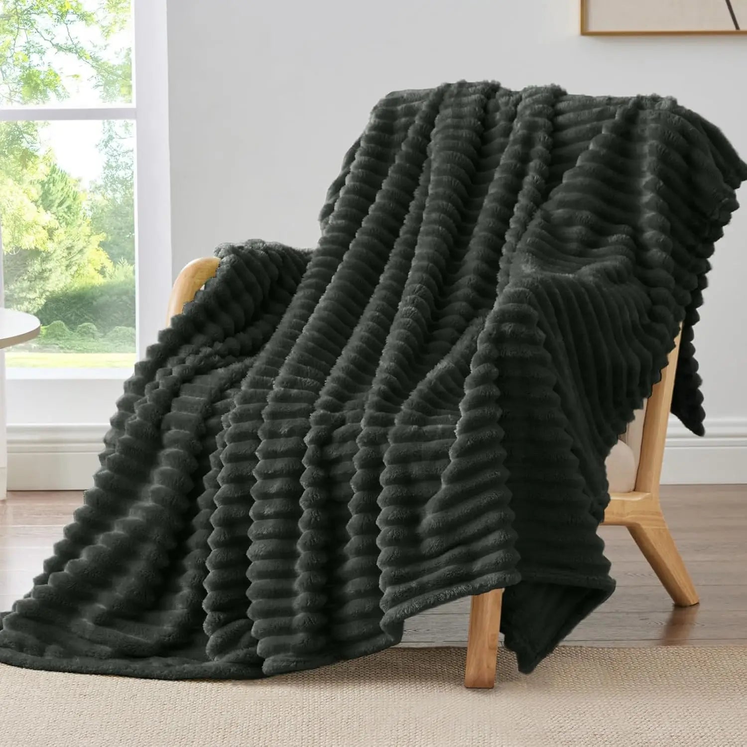 Striped Fleece Throw Blanket