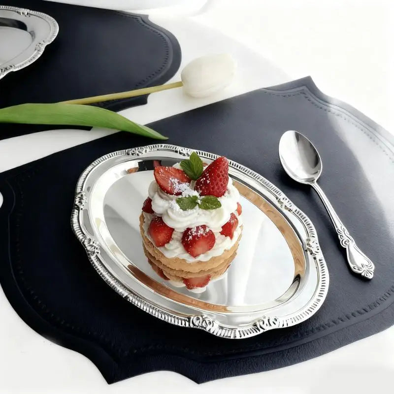 Embossed Oval Serving Tray