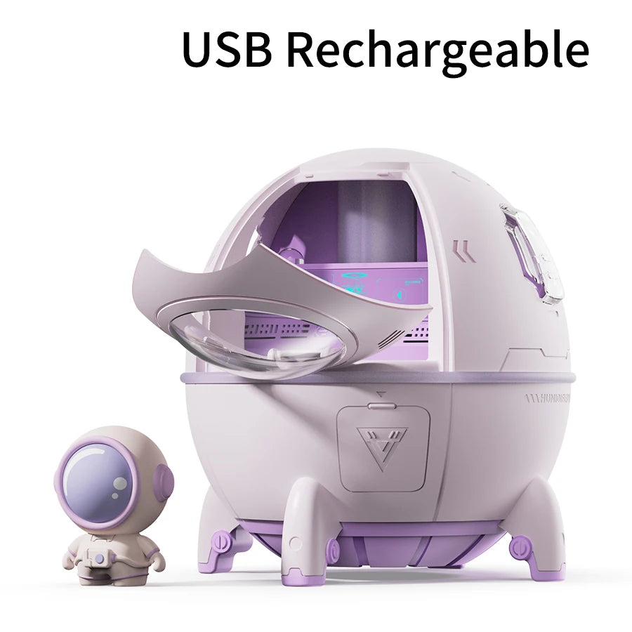 220mL Space Capsule Air Humidifier USB Plug in Rechargeable Mist
