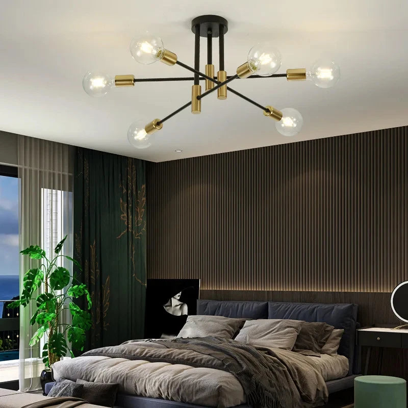 Retro Industrial Iron Ceiling Chandelier