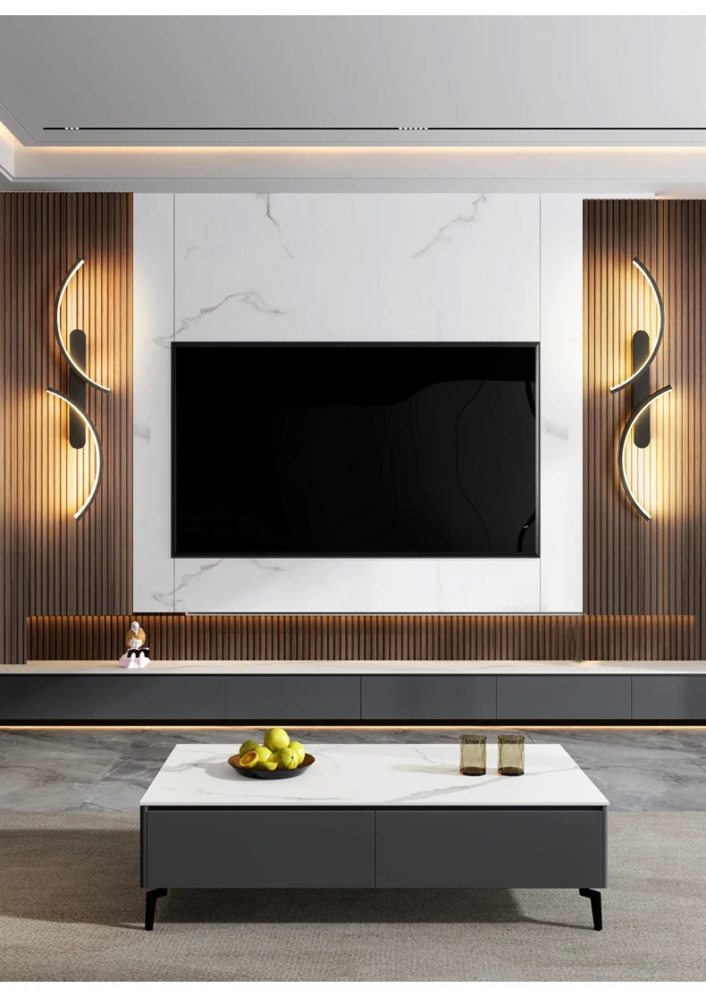 Curved Arc LED Bedside Wall Light