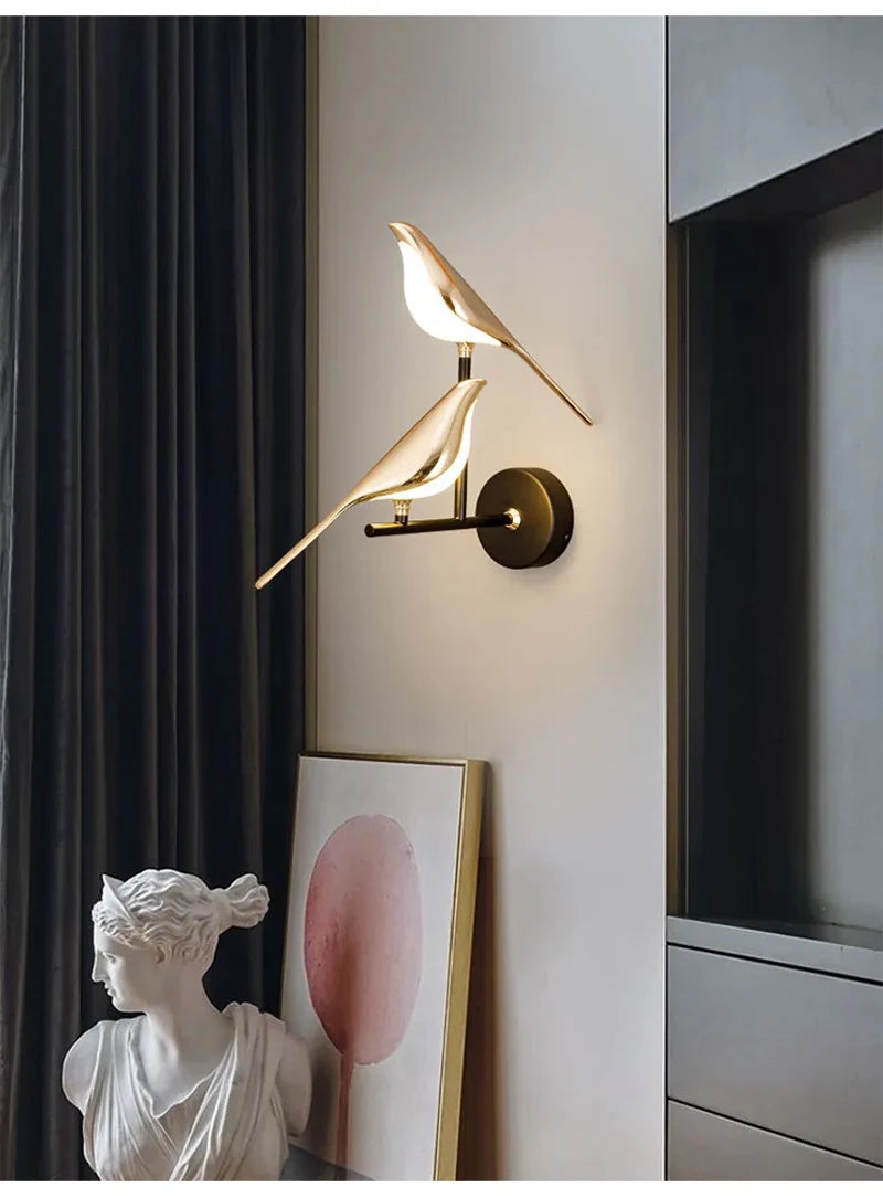 Magpie Bird Wall Lamp