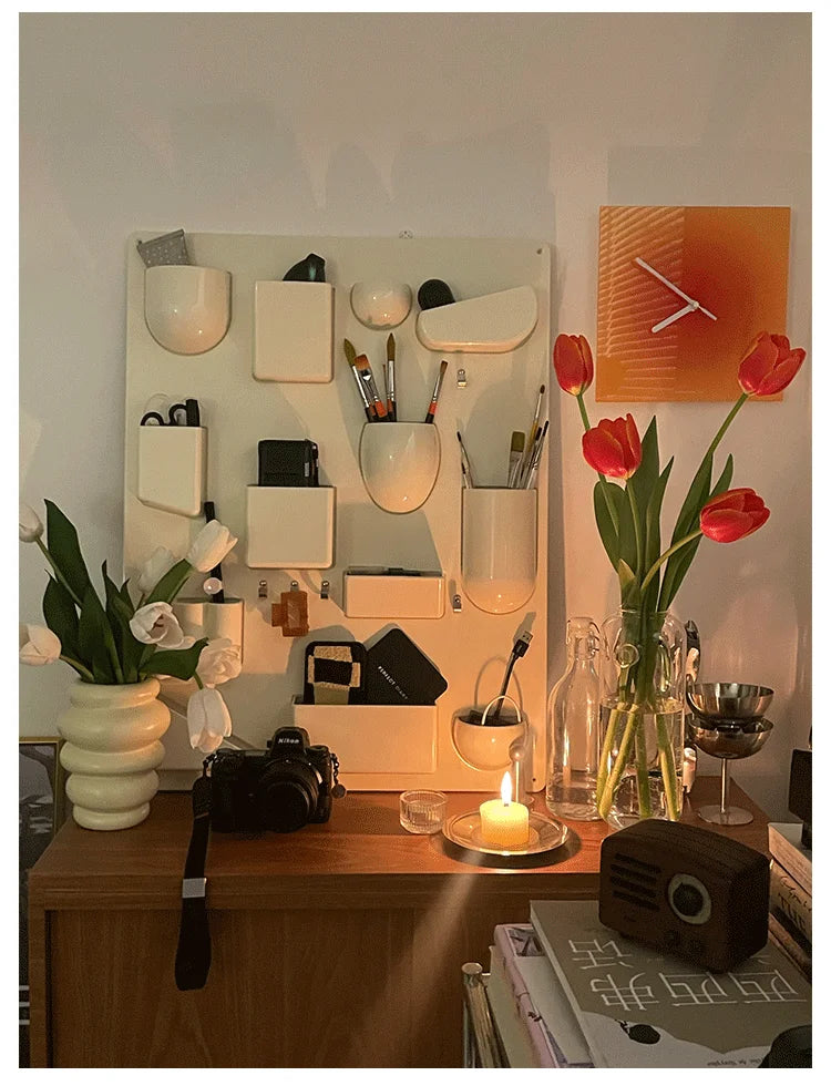 Wall Mounted Storage Rack with Hooks