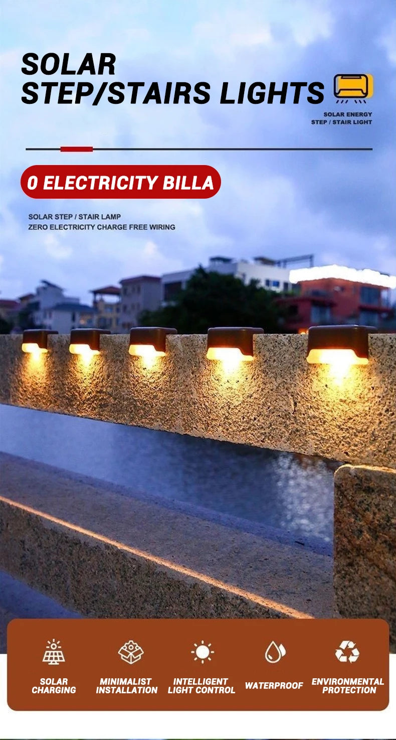1/4/8/12/pcs Solar LED Lights Outdoor Garden Light Deck Lamp Solar
