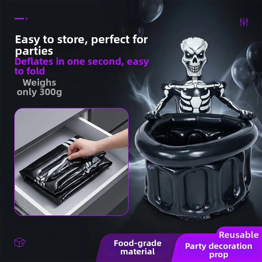 Inflatable Skull Drink Cooler