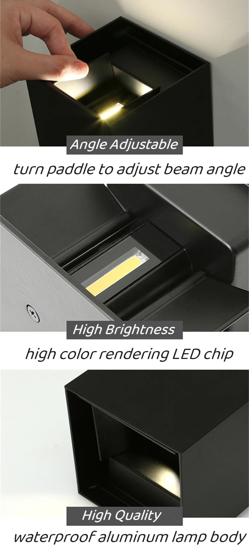 Motion Sensor LED Wall Lamp Outdoor Waterproof IP65 Up Down Sconce