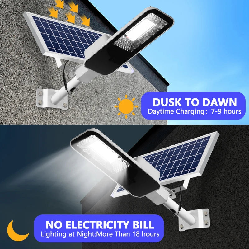 200W Powerful Solar Light Outdoor Solar Street Light 6000mah Waterproof