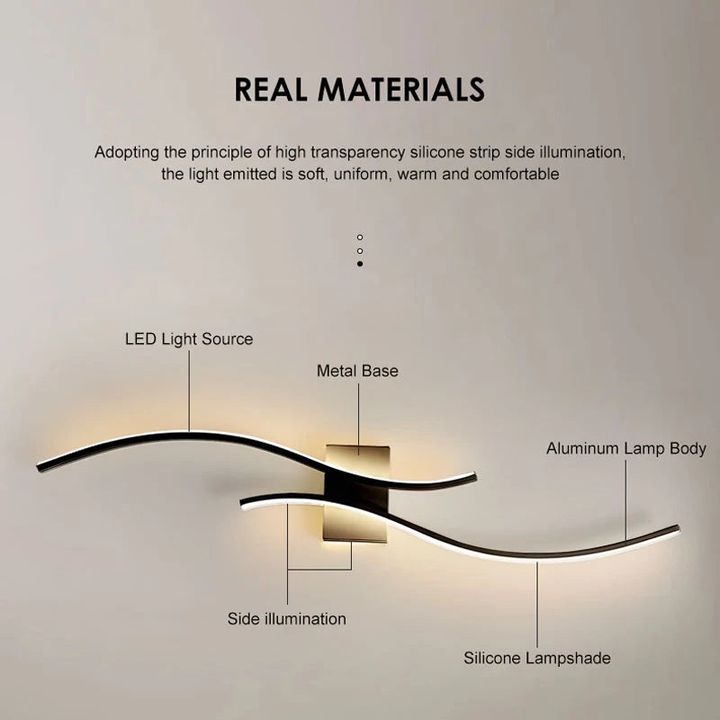 Indoor LED Wall Lamps for Corridor Bedroom Aluminum LED Wall Sconce