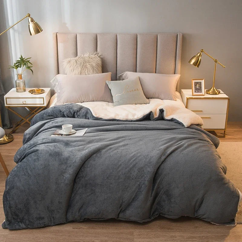 Double Sided Lamb Fluff Blanket