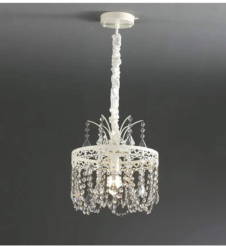 Modern 6-Light Crystal Chandelier LED Ceiling Light with E14 Bulb Base