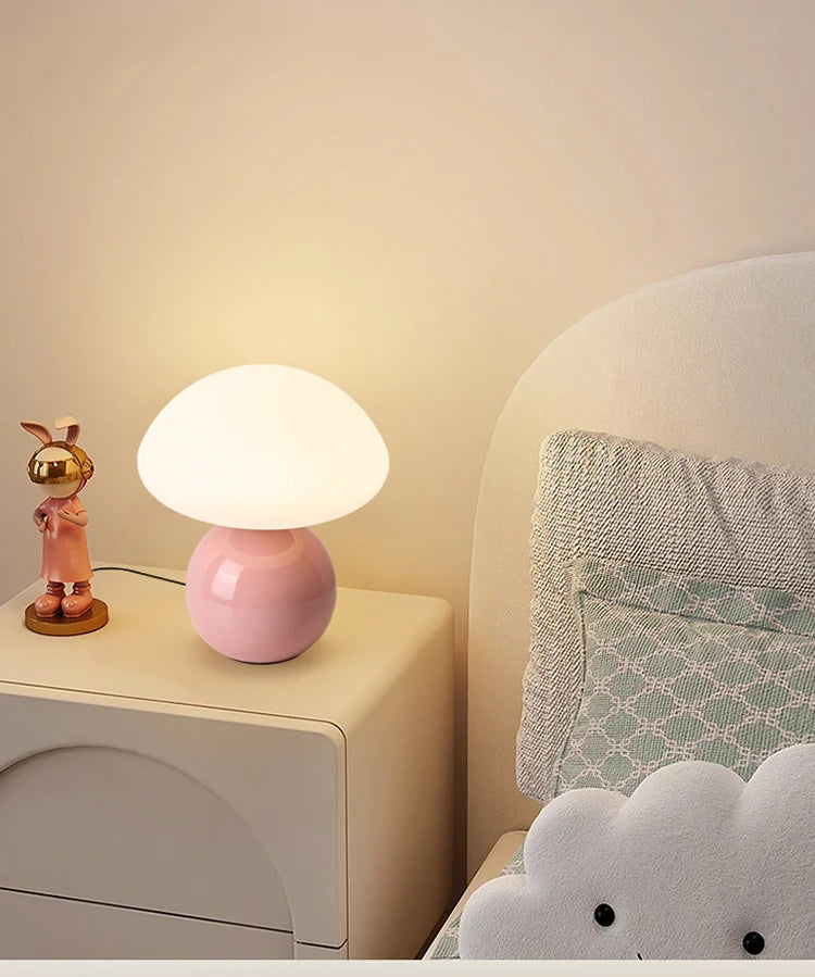 Ceramic Mushroom Bedside Table Lamp