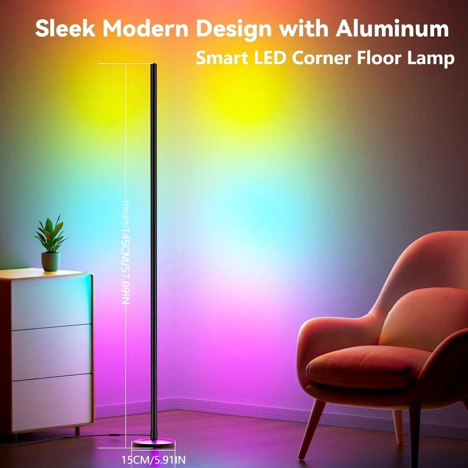 RGB IC Corner Ambient Floor Lamp
