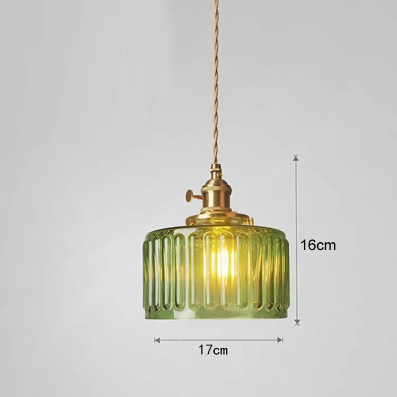 Nordic Green Glass Pendant Light