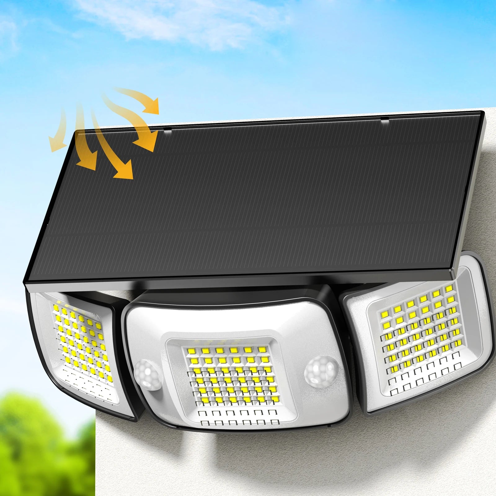 Solar Security Flood Light With Motion Sensor