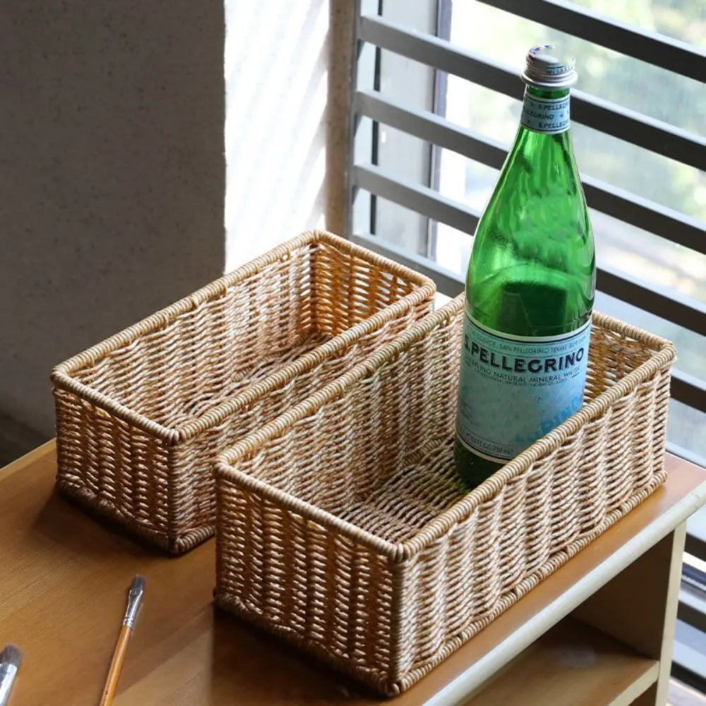 Woven Rectangular Storage Basket