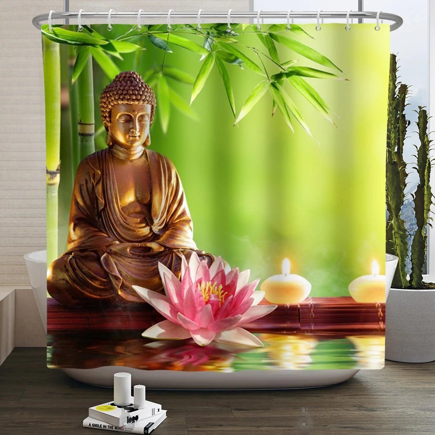 Zen Garden Bamboo Shower Curtain