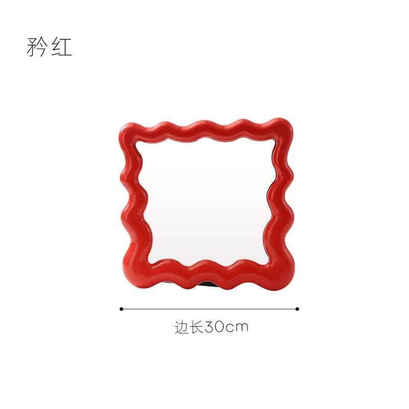 Square Corrugated Vanity Mirror