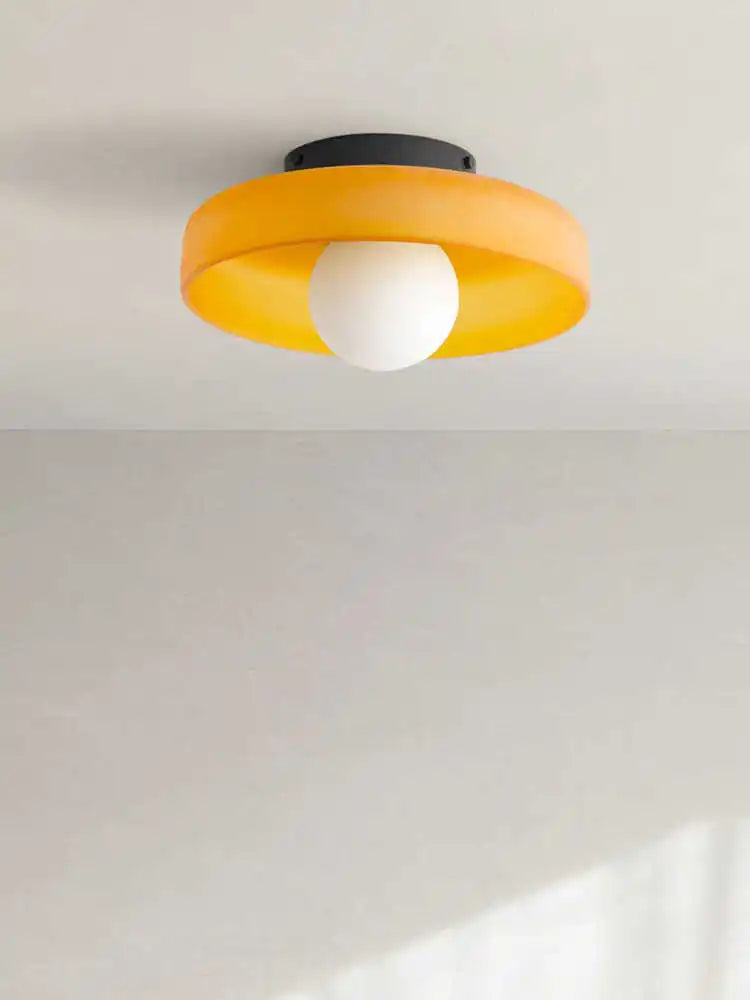 Vintage Colored Glass Ceiling Light