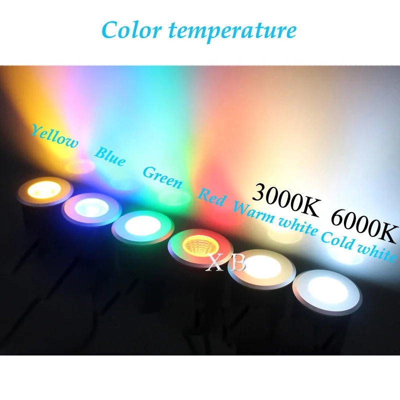 Outdoor Lighting 3W 5W IP67 DC12V Garden Yard Step Stairs Floor Deck