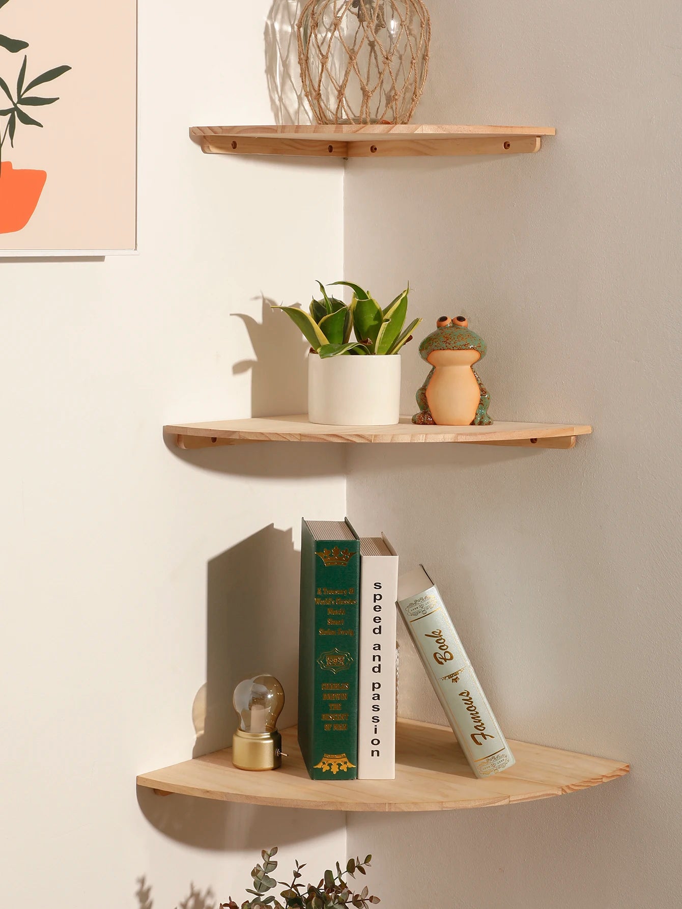 Scalloped Corner Floating Shelf
