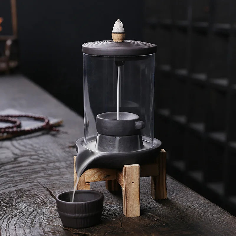 Retro Grinding Stone Backflow Incense Burner