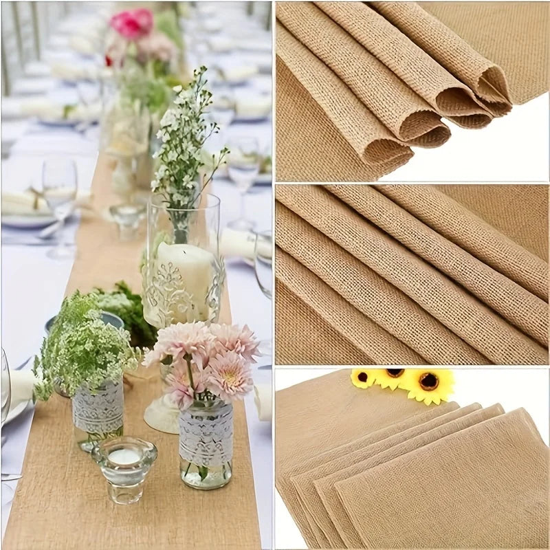 Natural Jute Burlap Table Runner