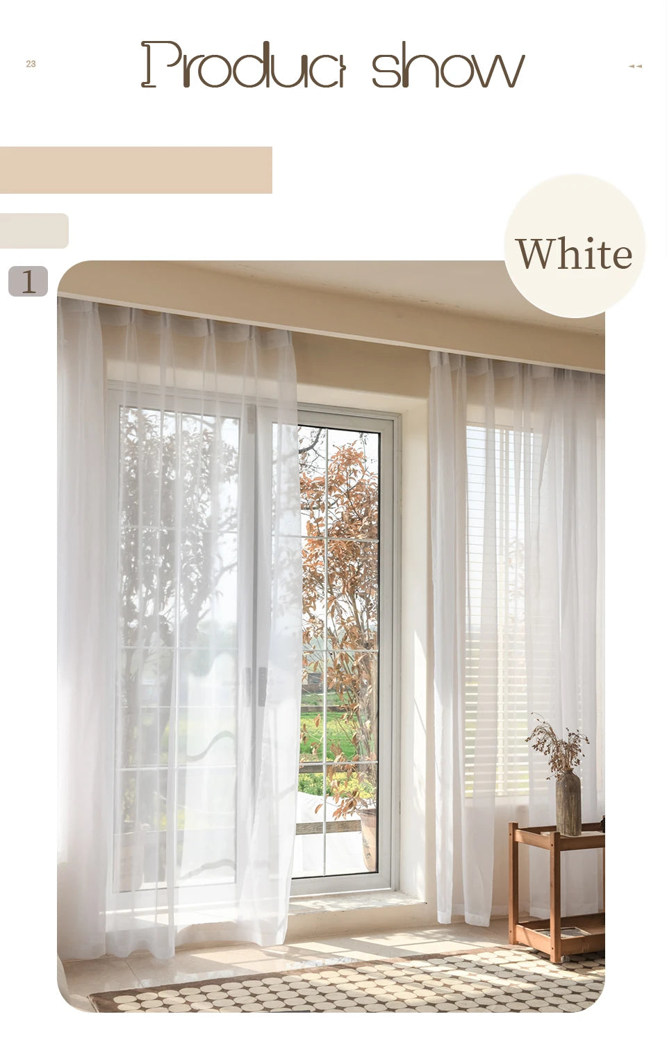 Solid White Sheer Curtains