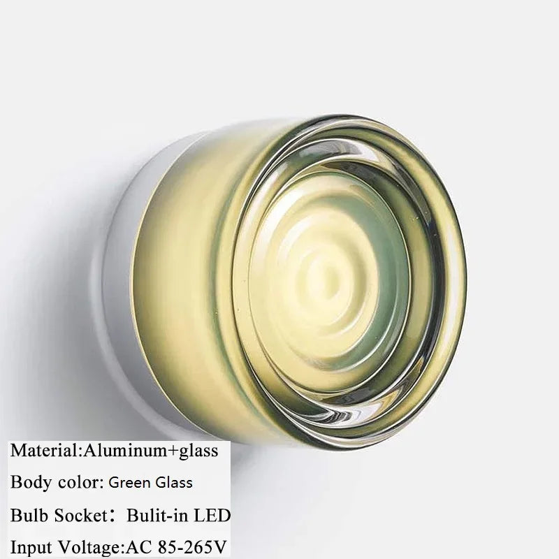 Modern Glass Round Wall Sconce
