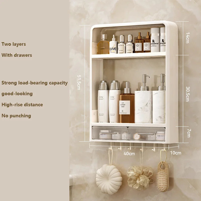 Wall Mounted Bathroom Organizer Shelf