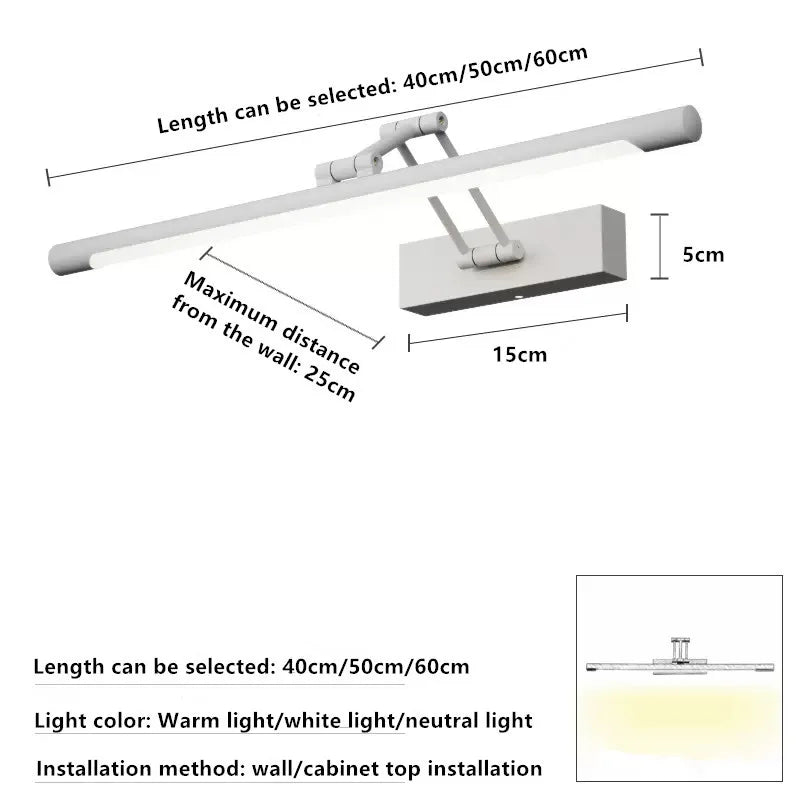 Telescopic Mirror Cabinet Light