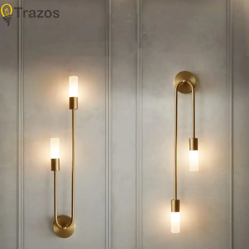 Black Gold Minimalist Wall Lamp