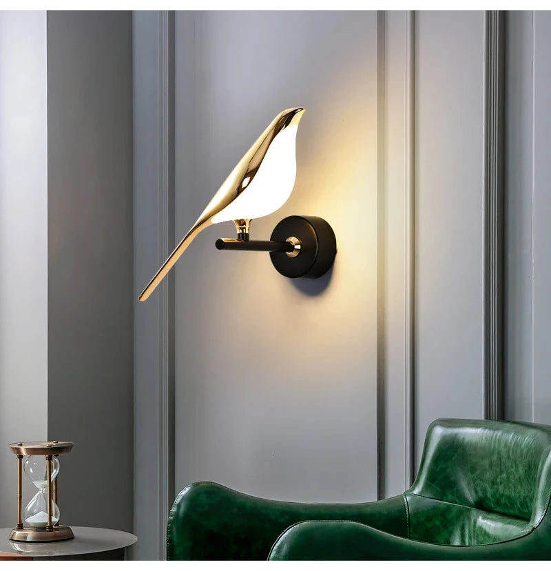 Magpie Bird Wall Lamp