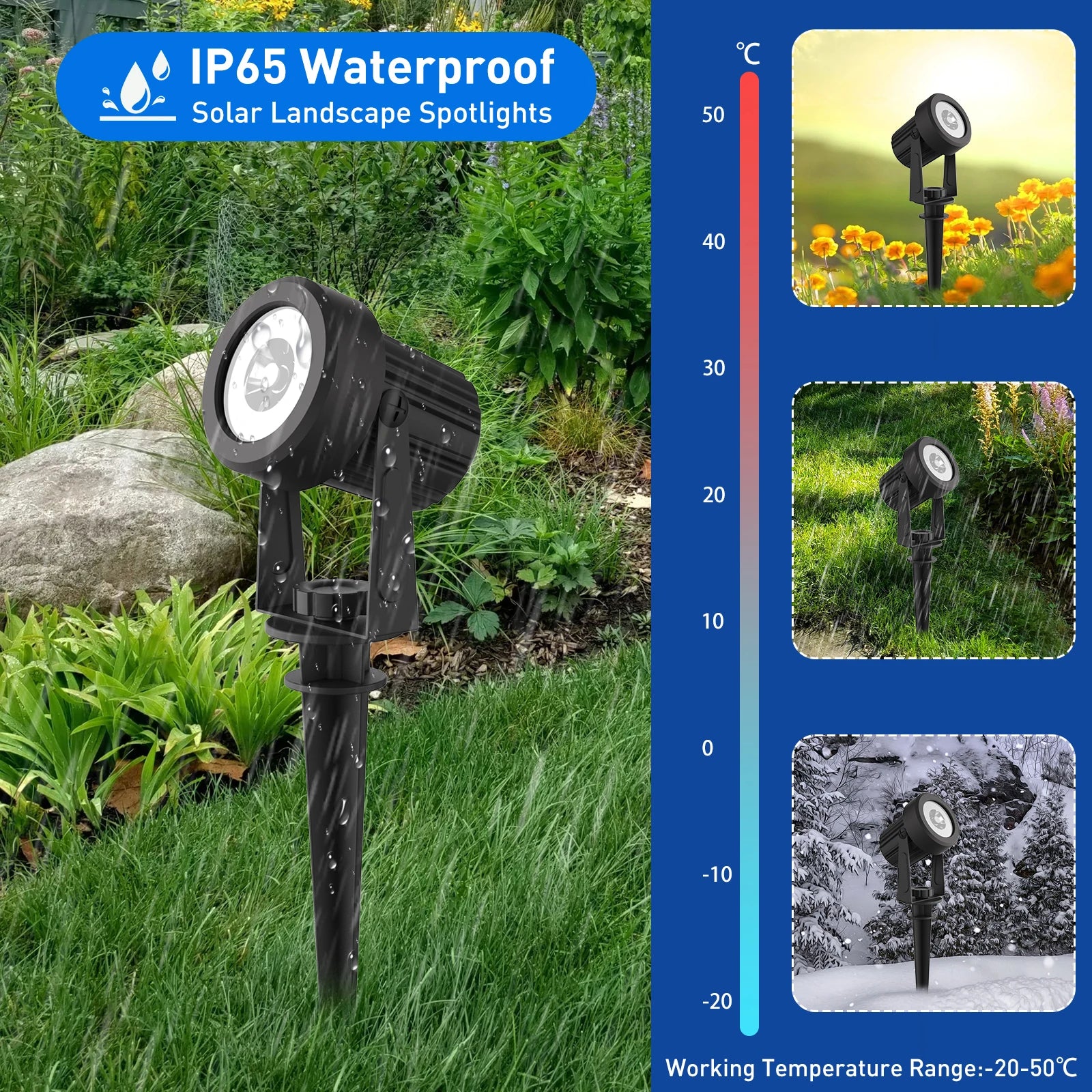 RGB Solar Garden Spotlight
