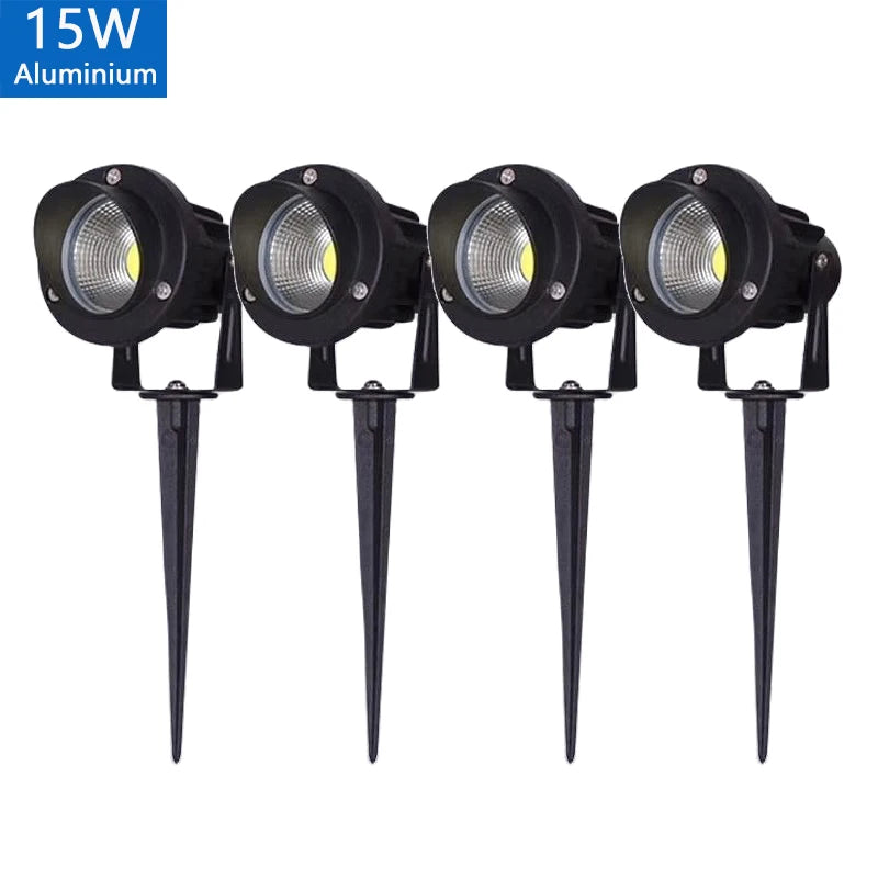 LED Garden Lawn Spike Light Set