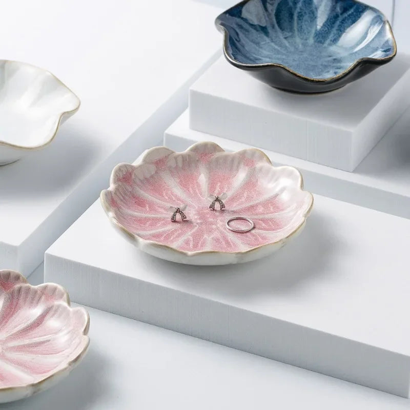 Ceramic Lotus Jewelry Dish