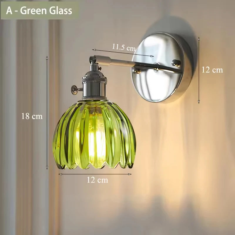 Fluted Glass Swing Arm Sconce