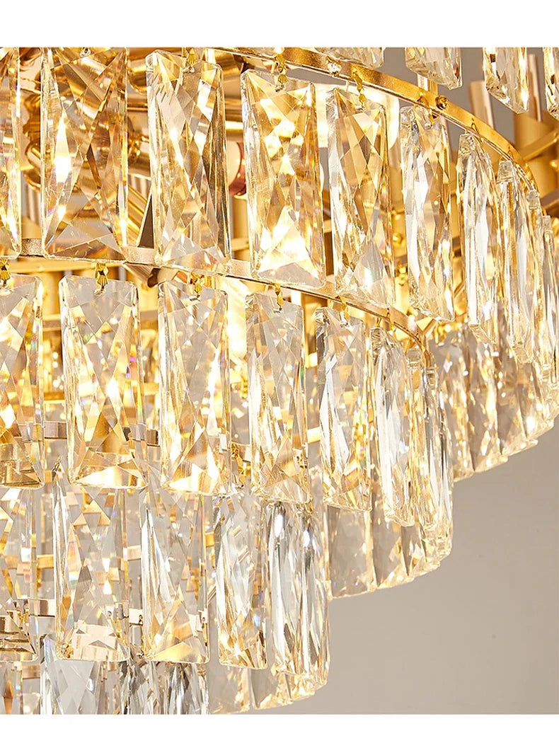 Luxury Crystal Ceiling Chandelier Lighting Modern Living Room Lights