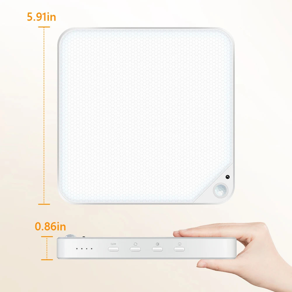 8W Rechargeable Motion Sensor Ceiling Light with Remote 5000mAh battery