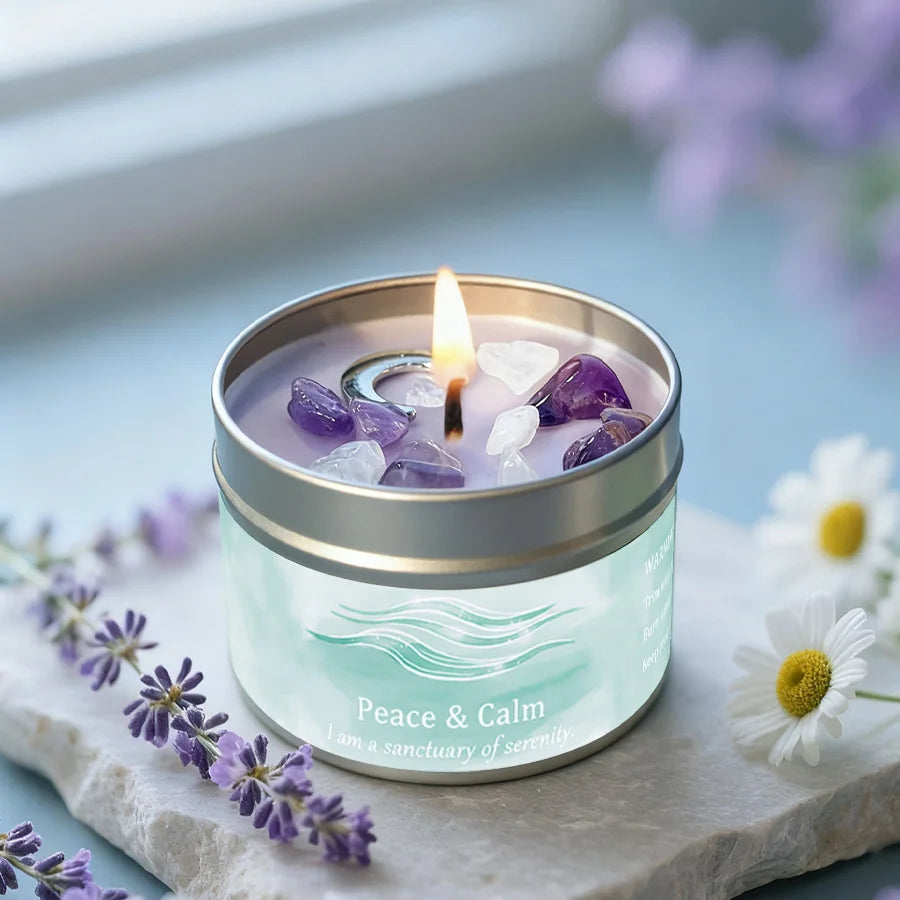 Law of Attraction Peace Ritual Candle, Lavender & Chamomile Aroma