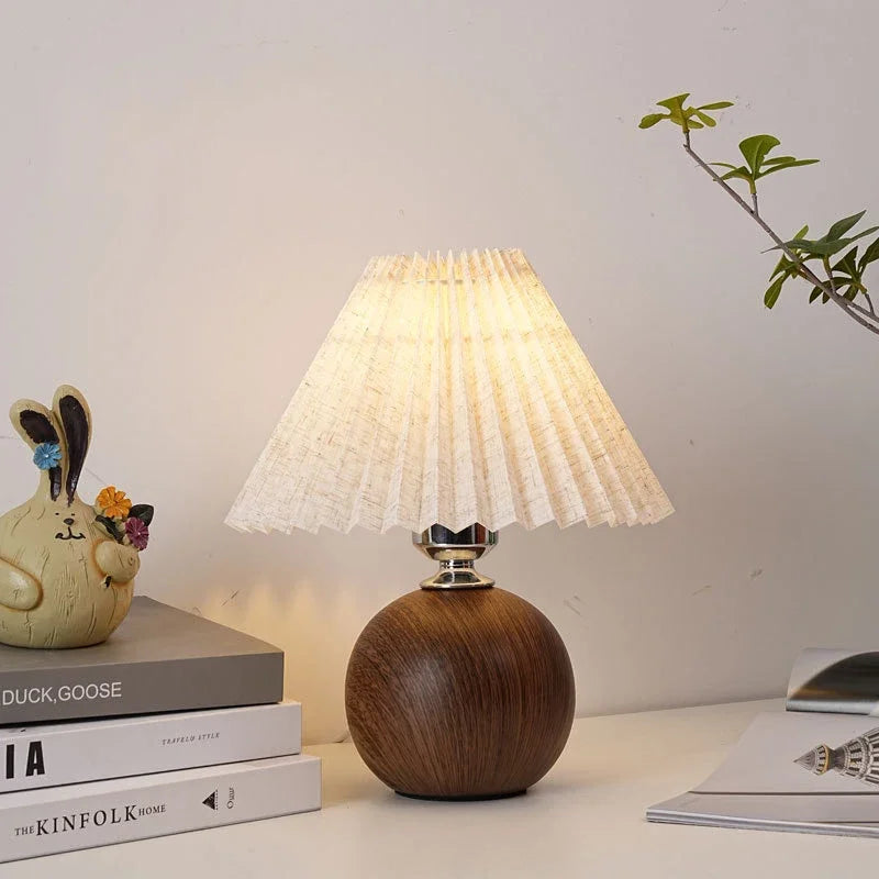 Nordic Pleated Fabric LED Table Lamp