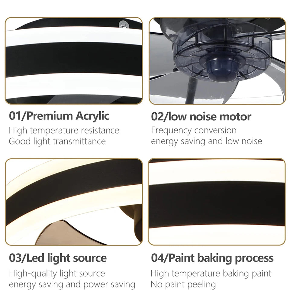 Silent Dimmable LED Ceiling Fan