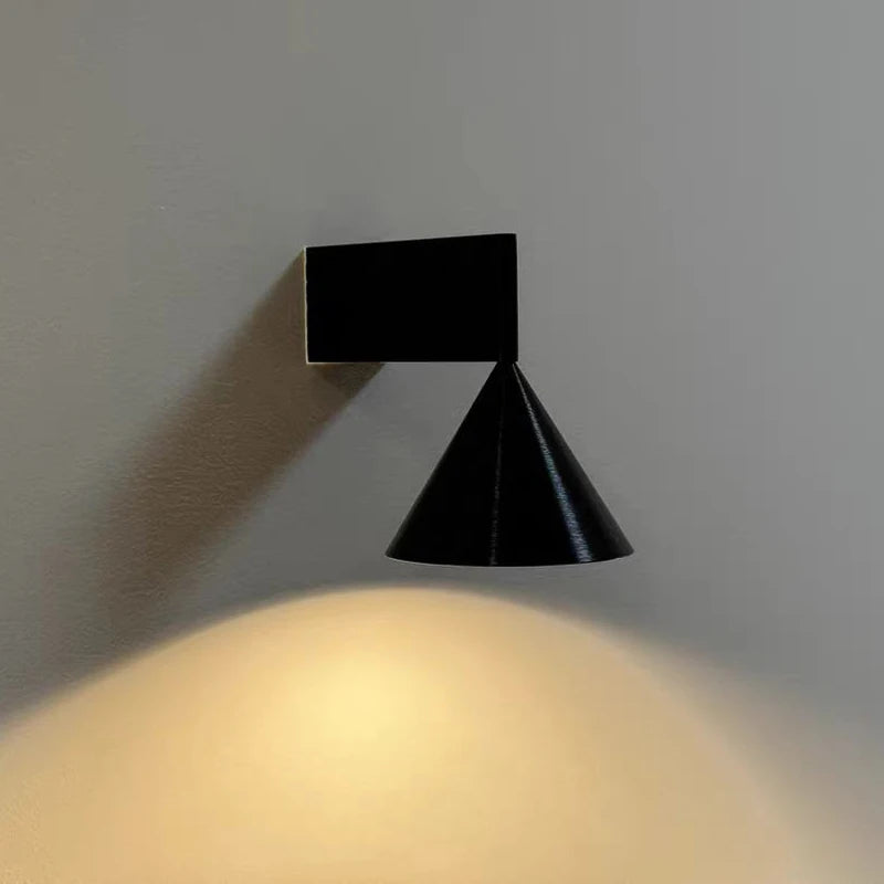 Minimalist Aluminum Cone Bedside Wall Lamp