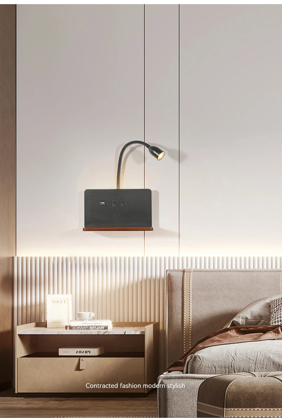 Wall Lamp With USB Charging