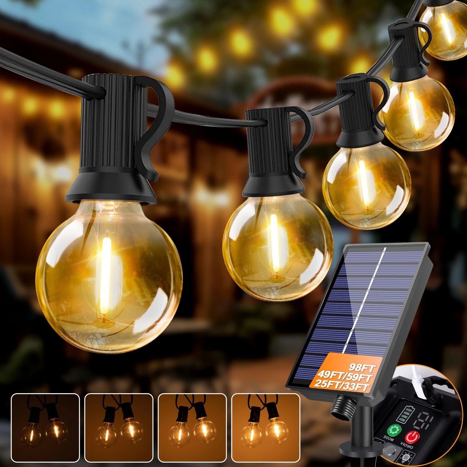 Solar G40 Globe String Lights