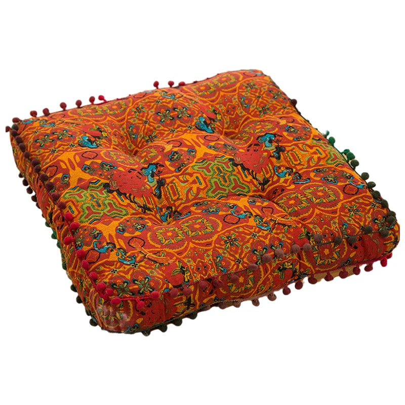 Boho Velvet Tufted Floor Cushion