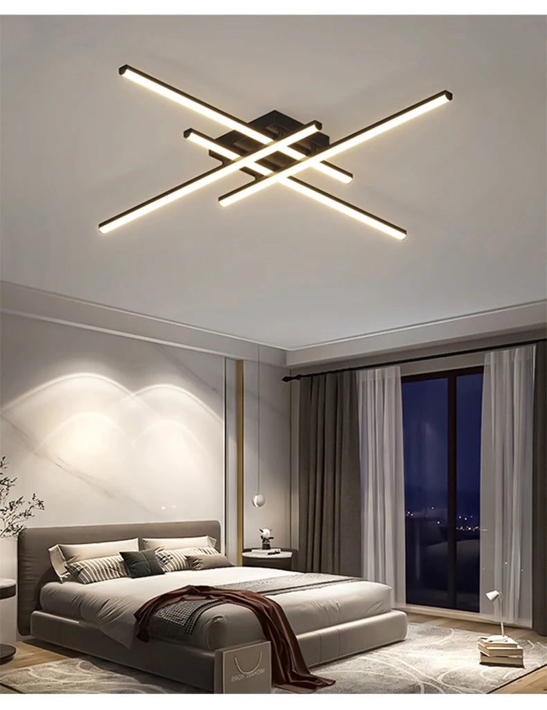 Geometric Black Ceiling Chandelier