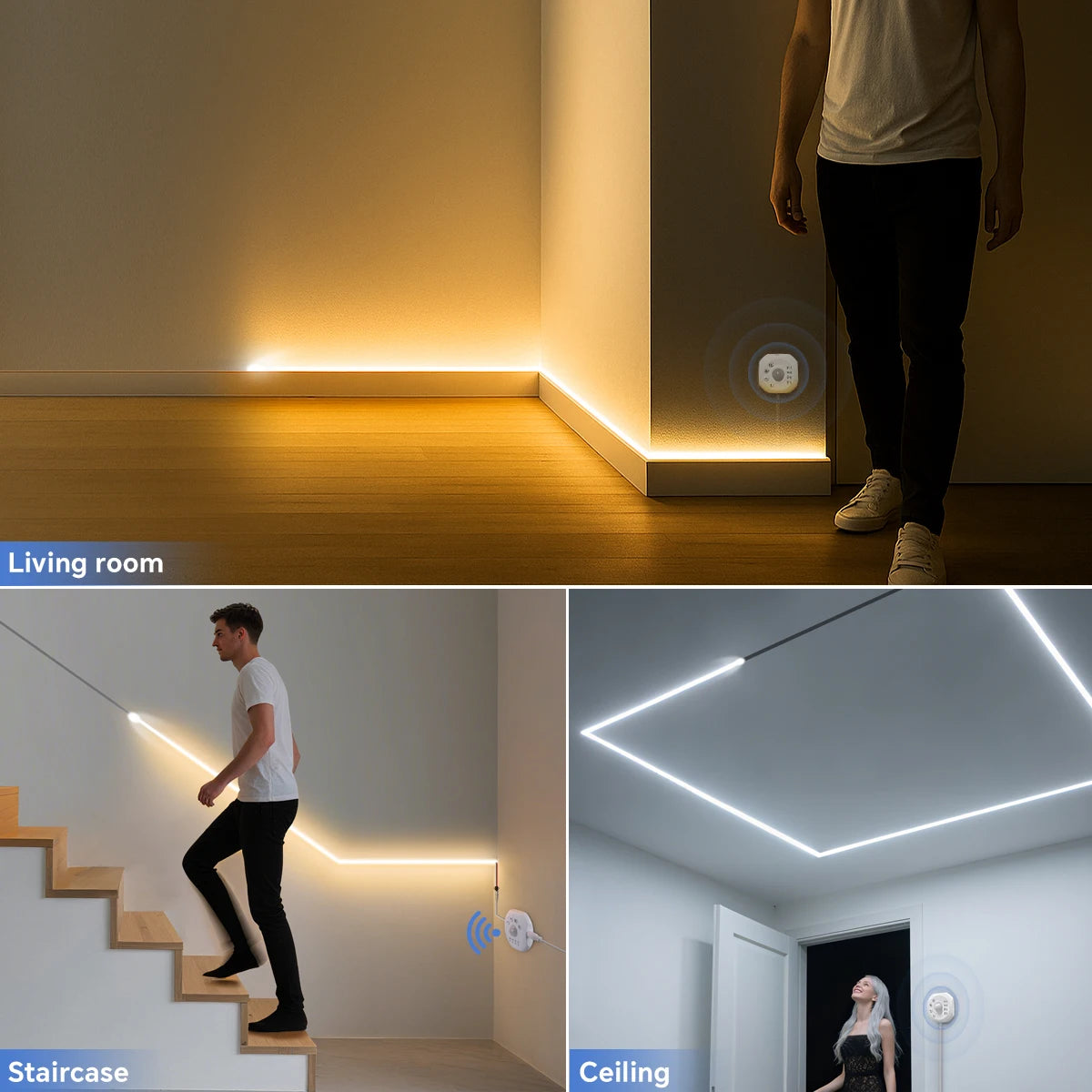 Running Water Flow Chasing LED Strip Lights 24V Motion Sensor
