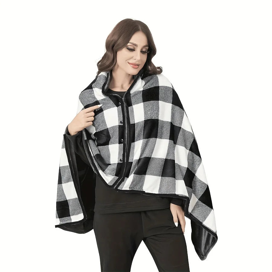 Wearable Flannel Shawl Blanket