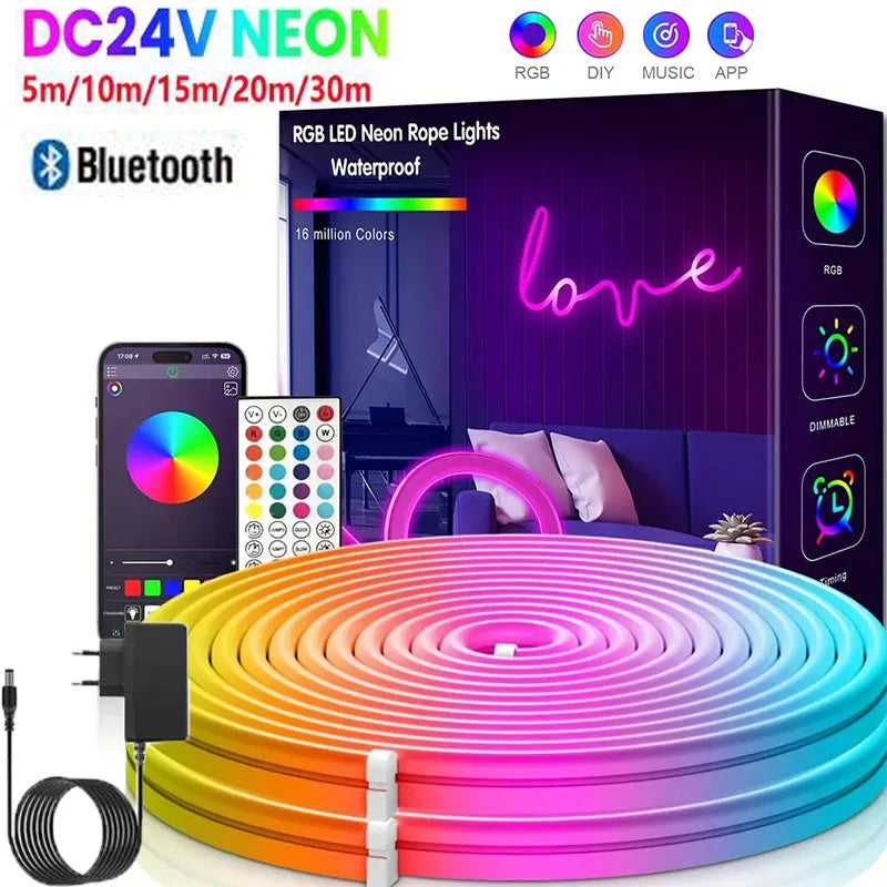 DC24V RGB Neon Rope Light